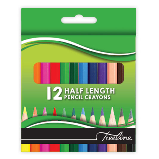 Pencil Crayons - Wood Free - Half Length 12's