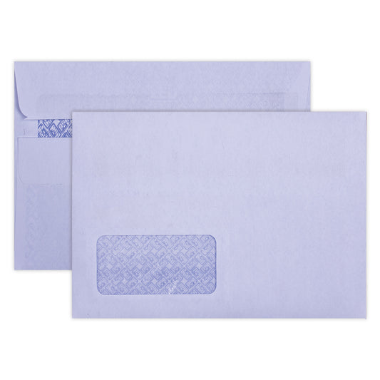 C6 Envelopes Self Seal Window 114x162mm 80gsm - White 500's